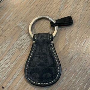 Coach vintage brown canvas keychain